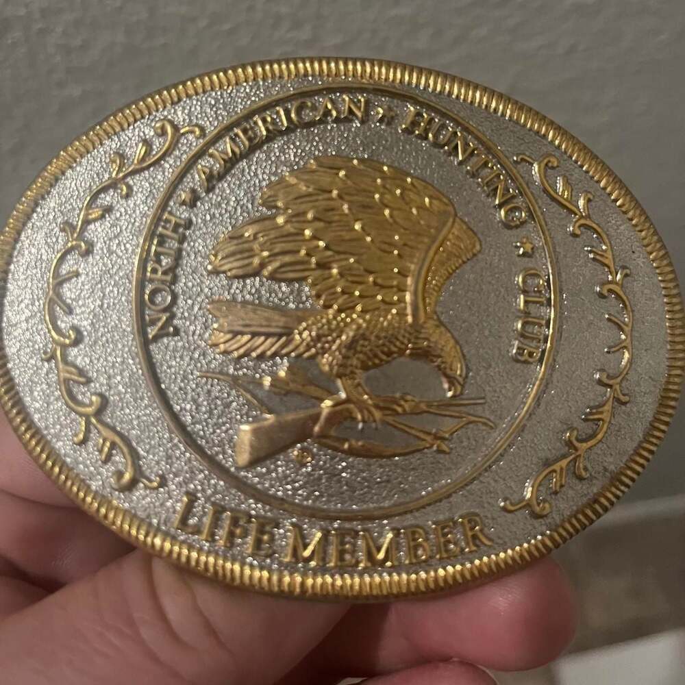 North American Hunting Club Life Member Belt Buckle